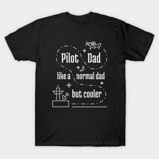 Pilot Dad Like a Normal Dad But Cooler - 3 T-Shirt